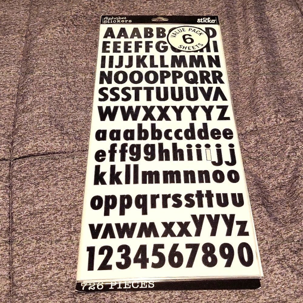 Letters/Number Stickers 